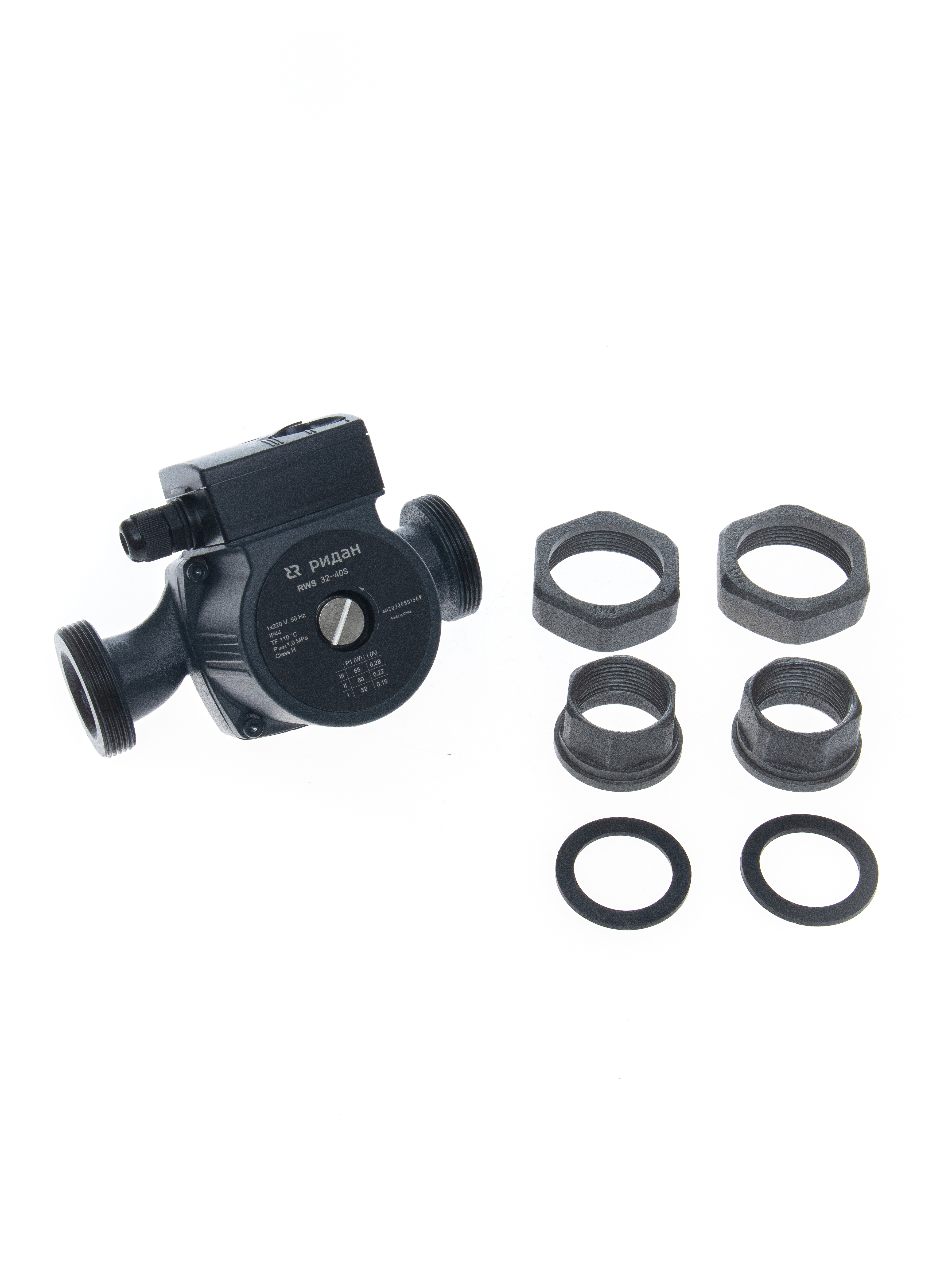 Фото Насос Ридан RWS 32-60S, DN 32, PN 10, длина 180 мм, резьбовое присоединение, артикул 015P1011
