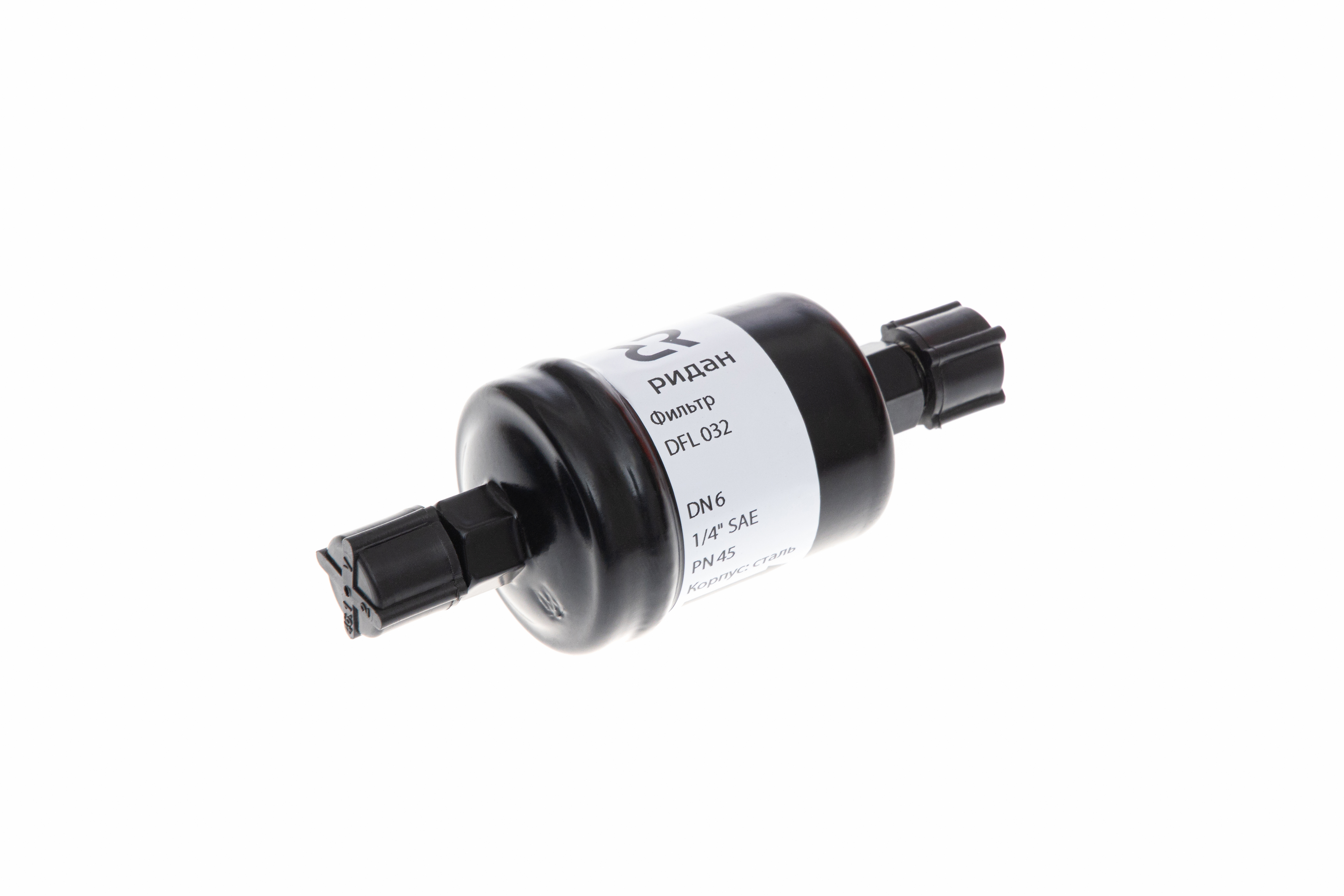 Фото Герметичный фильтр-осушитель с твердым сердечником Ридан DCL 032 (80% mol + 20% al), присоединительные патрубки 1/4", артикул 023Z5075R