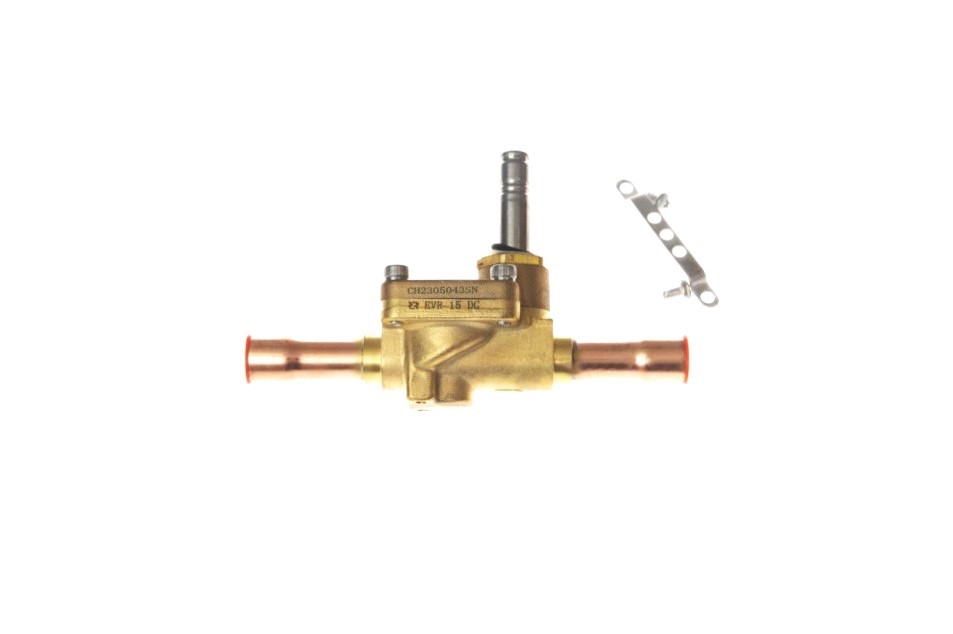 Фото Клапан электромагнитный постоянного тока НЗ Ридан EVR 15, DN15, присоединительные патрубки 5/8&quot;, под пайку ODF, артикул 032L2228R