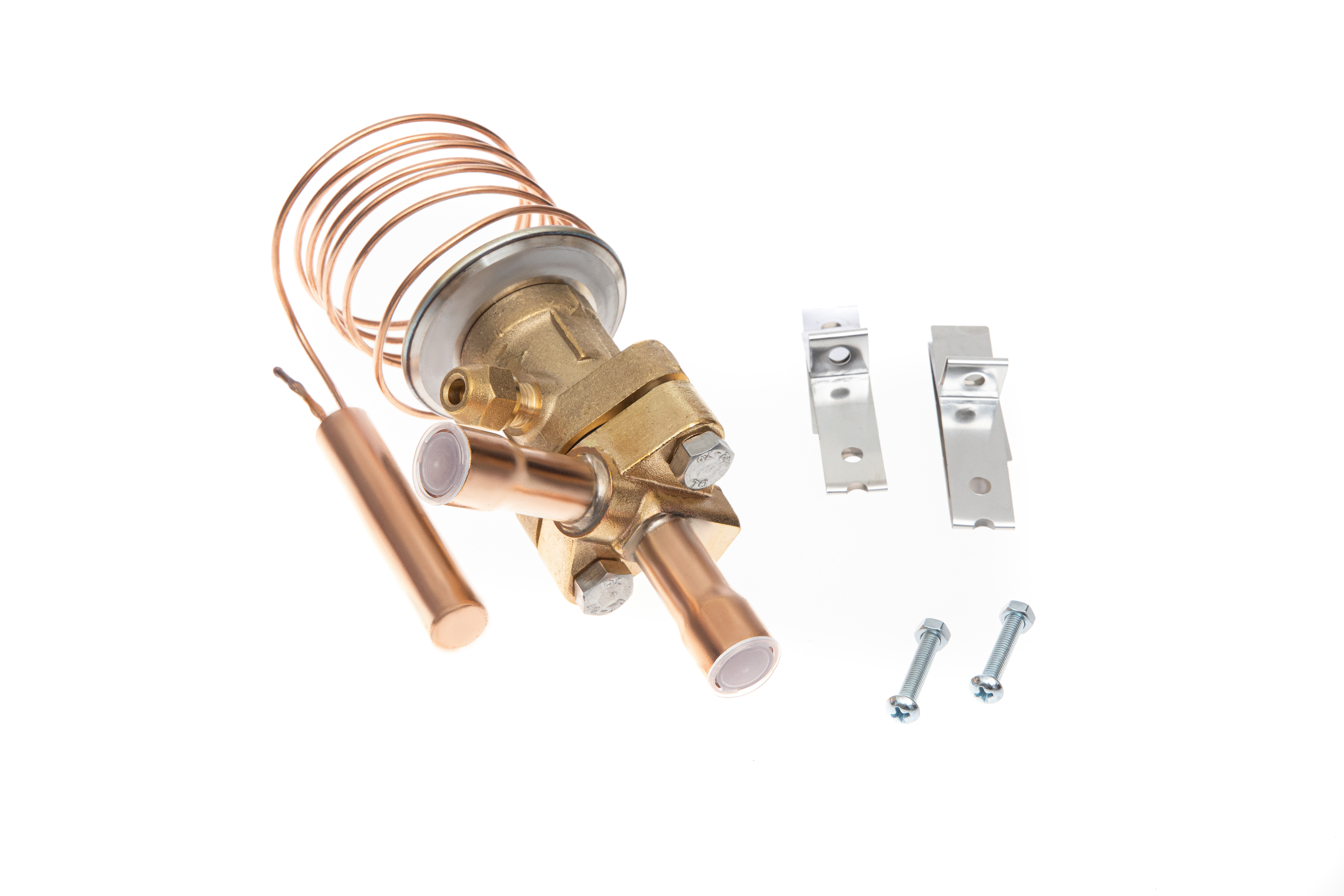 Фото Клапан терморегулирующий Ридан TE5-3, R134a, T кипения -40...10 ℃, угловой, присоединительные патрубки 5/8", артикул 069B3103R