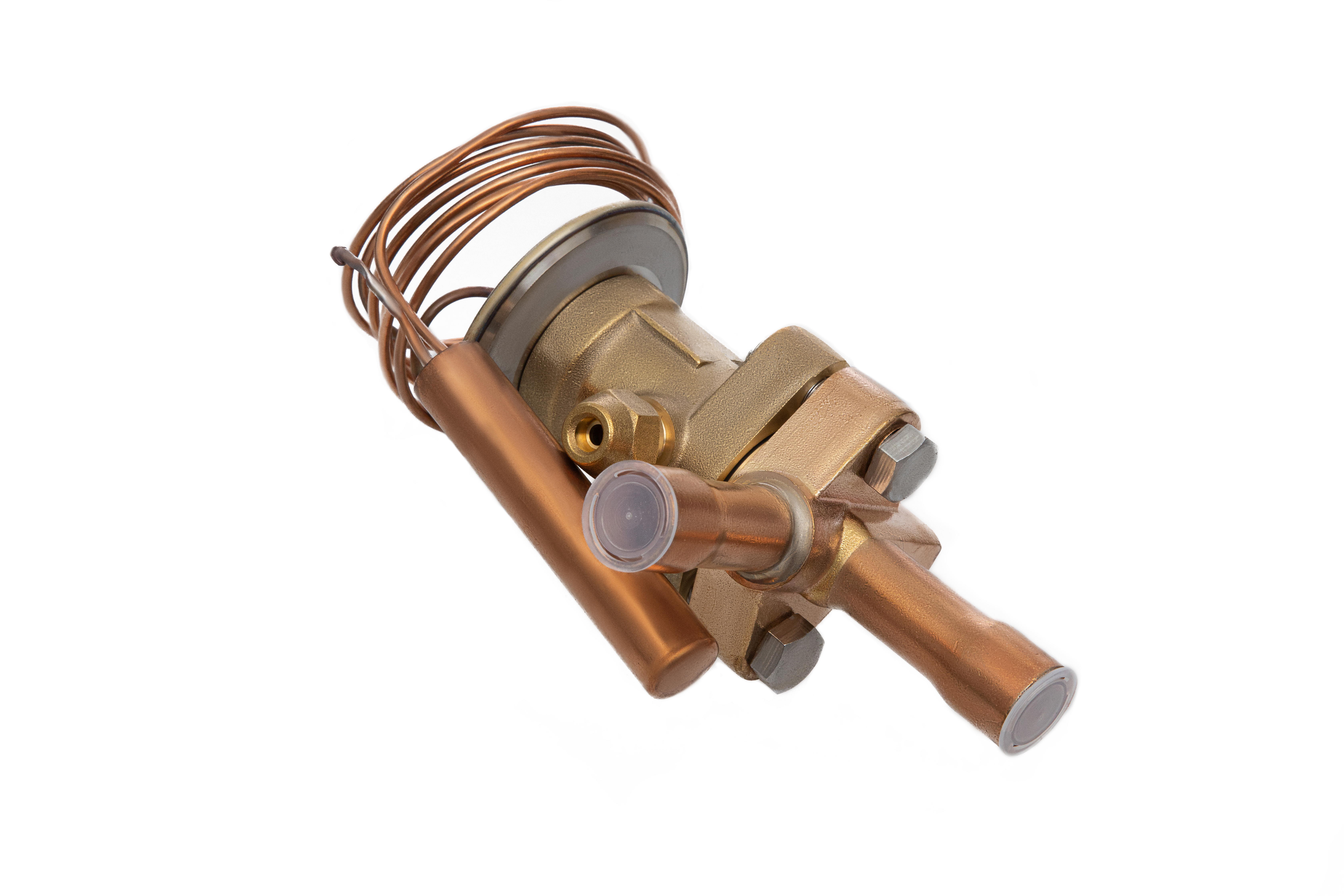 Фото Клапан терморегулирующий Ридан TE5-4, R134a, T кипения -40...10 ℃, угловой, присоединительные патрубки 5/8", артикул 069B3104R